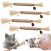 Tuibeidamai Matatabi KatzenTicks cat ticket for tooth cleaning Kaustricks Set Cat Mint toys catnip sticks for grinding teeth playing for cats biting chewing (long/4pcs)