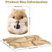 MUZIRI KINOKOO Plush Hamster Pillow Blanket | Cute Office Nap Blanket | Foldable TV Sofa Throw | Soft Stuffed Toy Blanket | Light Coffee - Buy Online on GoSupps.com