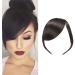 Thick side pony clip in real hair 100% real hair pony side pony straight fringes hair extensions natural black thick pony with temples natural black