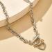 Missgrace Dainty Love Layered Choker Necklaces - Handmade Silver Pendant Set for Women & Girls - Adjustable Multilayer Chains - Buy Online on GoSupps.com