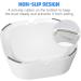 Non-Spill Slow Drink Dog Water Bowl 1L - Gray | Non-Slip Portable Pet Water Bowl for Car Travel | Cat & Puppy Friendly - Buy Online on GoSupps.com