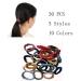 ZBORH 30 Pcs Non-Slip Seamless Hair Ties for Thick, Heavy, Curly Hair - Lightweight & Stretchable Multicolor Bands - Buy Online on GoSupps.com