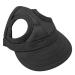 PSPSOP Eisable pet dog baseball cap sport cap hat outdoor hat sun protection baseball cap visor design dog sport hat with ear holes (s-black) s black