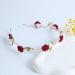 Pearl Rose Flower Headband 1920s French Vintage Camellia Hair Hoop 1920s Leaf hair Band Headpiece Accessories for Women Girls (Red) - Buy Online on GoSupps.com