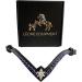 Leone Equipment Browband Horse Glitter Gift Box | Pony Size Blue Stones & Black Leather - International Shipping Available - Buy Online on GoSupps.com