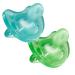Chicco pacifier Physio Soft 100% silicone 16-36 m 2 pieces green/blue 16-36 months (pack of 2)
