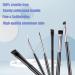 Goth Makeup Brush Set - 6 Piece Ultra Thin Slanted Flat Angle Brushes for Eyeliner & Eye Shadow - Women's Cosmetics - Buy Online on GoSupps.com