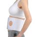 XJz slope cotton soft stoma-hernia belt breathable stoma girdle waist support belt belly binder brace herrnia support belt with stoma opening white l