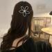 Fashionable Hair Accessory Handcrafted Flower Hair Clip Versatile Hairpins Stylish Flower Barrettes Pearl Flower Hairpin Black - Buy Online on GoSupps.com