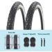 Bike Tire 26 x 2.125 Inch Folding Replacement Set for Beach Cruiser - White Sidewall, 2 Tires, 2 Tubes, 2 Levers - Buy Online on GoSupps.com
