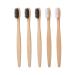 Toothbrush bamboo bamboo toothbrush set nano toothbrush bamboo adult bamboo toothbrush degradable charcoal toothbrushes environmentally friendly toothbrushes BPA-free wood toothbrushes 5 pieces