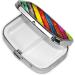 Colored Wooden 2 Compartment Pill Case | Cute Travel Pill Box Organizer for Pocket & Purse - Buy Online on GoSupps.com