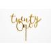 Gold Glitter Acrylic Twenty One Cake Topper 21th Birthday Cake Toppers 21th Anniversary Party Decorations Supplies - Buy Online on GoSupps.com