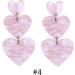 Shop Feylie 3-Connect Heart Earrings | Delicate Vintage Acrylic Jewelry for Women & Girls | 2023 Trendy Gift - Buy Online on GoSupps.com