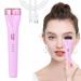 Heated Eyelash Curler Electric Lash Curler USB Rechargeable Eyelash Curler with 3 Temperature Settings Color Changing Silicone Pad 10s Quick Heat and Long-Lasting (Purple)