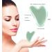 2 Partial Gua Sha Stones - Harz Anti-Aging Face Massage Tool for Meridian Clarity | Green Massage Stones for Face Neck Back & Legs - Buy Online on GoSupps.com