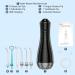 Portable Water Flosser for Teeth - Rechargeable Oral Irrigator with 260ML Tank 6 Modes & IPX7 Waterproof for Home & Travel (Black - Buy Online on GoSupps.com