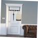 FELTECHELECTR Door Hook Coat Hangers Hat Hanger Towel Rack Hanging Organizer for Coat No Punching Metal Door 50X8cm Black - Buy Online on GoSupps.com