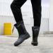 Men's Waterproof PVC Rubber Garden Rain Boots - Comfortable Mid-Calf Lightweight Adjustable Chelsea Ankle Fishing Shoes for Outdoor Work - Size 10.5 (Black-Yellow) - Buy Online on GoSupps.com
