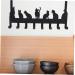 1pc Coat Hook Black Metal Over Door Towel Rack Over Door Clothes Hanger Rack Black Towel Hook Over The Door Towel Racks for Bathroom Wardrobe Doors Hook Cat Shaped Hook Hangers Hat Black 40x27.5cm - Buy Online on GoSupps.com