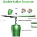 Rechargeable Cordless Airbrush Kit with Compressor - 30PSI Air Brush Gun Set for Painting, Makeup, Nail Art & Tattoos in Green - Buy Online on GoSupps.com