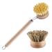 Dish Brush Dish Brush 1 Set Dish Scrub Brush Includes 1 Handle & 2 Replaceable Brush Head Kitchen Scrub Brush for Pot Sink Stove Dishes