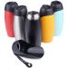 Vivaglory dogs water bottle pet drinking bottle 750ml portable & leaking -tight stainless steel drinking bottle dog on the way with a large trough for walking & hiking classic black 750ml improved bottle black