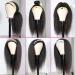 24 Inch Kinky Straight Headband Wig for Women - Synthetic Yaki Straight Hair with Attached Headband - Natural Black Color - Full Machine Made None Lace Front - YS HD - Buy Online on GoSupps.com