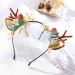 Christmas Deer Leopard Headband - Festive Reindeer Antlers Hair Hoop for Women - Buy Online on GoSupps.com