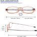 Cokobin Foldable Reading Glasses +1.0 | Stainless Steel Anti-Blue Light | Portable for Men & Women | Hard Shell Case Included - Orange - Buy Online on GoSupps.com