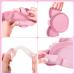 Lanjue Baby Silicone Suction Plate Set with Spoon and Fork - Non Slip Divided Weaning Plates for Toddler, Pink - Buy Online on GoSupps.com
