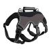 AIMYDOG No Escape Dog Harness Escape Proof Harness Fully Reflective Harness with Handle Breathable Adjustable Pet Vest for Medium Large Dogs Walking Training Grey M M Grey Black