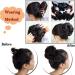 Medium Brown Curly Messy Updo Scrunchie Hair Bun Extension Ponytail Chignon - Buy Online on GoSupps.com