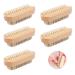 5 Pcs Two-Sided Wooden Nail Brushes Double Sided Nail Hand Scrubbing Cleaning Brush Natural Wood Brush for Men Women Manicure Supplies