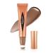 Liquid Contour Stick  Multi-Use Liquid Contour Wand Makeup for Face Cheeks  Silky & Smooth Waterproof Matte Liquid Contour Stick with Cushion Applicator  Natural Looking Face Tint Contour Makeup(05 Contour)