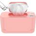 Baby Wipe Warmer Thermostat Baby Wipe Heater 40-55 C Adjustable Baby Wipes Dispenser Warmer Wet Wipes Warmer Prevent Dry USB Baby Wipe Warmer for Car Home Baby Nursery(Pink)