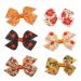 3.3 Inch Thanksgiving Hair Bows Clips Thanksgiving Hair Alligator Clips  Thanksgiving Hair Barrettes Thanksgiving Hairpin Pumpkin Maple Leaves Buffalo Bowknot Hair Accessories for Girls Toddlers Kids  6 Pieces