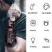 9 Sheets Half Arm Temporary Tattoos Stickers for Men or Women - Lion Tiger Sleeve Skull Wolf Fake Tattoos - Buy Online on GoSupps.com