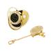 Baby Pacifier Soft Silicone PP Baby Pacifier Bling Pacifier Pacifier Nipple with Chain Clip for Newborns (Gold M)