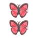 xbiez Vibrant Butterfly Hair Clip for Teens Girl Fashion Fabric Hairclip Side Bangs Bobby Pin Snap Clip Elegant Hair Ornament Red
