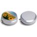 Sunflower Travel Pill Box - Portable 3 Compartment Pill Organizer for Purse & Pocket - Ideal for International Shipping - Buy Online on GoSupps.com