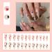 JUSTOTRY 24 Pcs Red & Black Heart Stiletto Fake Nails | Long Nude French Press-On Nails with Diamond Almond Design | Acrylic Extra Long False Nails for Women - Buy Online on GoSupps.com