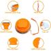 4 Pack Silicone Collapsible Travel Cup Set with Lid - Reusable & Expandable Drinking Mug for Camping and Hiking - Buy Online on GoSupps.com