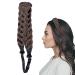 Braid Headband 5 Strands Synthetic Hair Braided Headband with Adjustable Elastic Stretch Chunky & Wide Plaited Braid Hair Band Hairpiece for Girls Type 3 Beauty Supplies