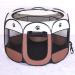 BODISEINT Portable Pet Playpen - Foldable Exercise Pen for Dogs, Cats, and Small Pets - Indoor/Outdoor Kennel for Travel and Camping - Medium Coffee/Beige - Buy Online on GoSupps.com