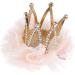 Minkissy Crown Hair Pin Rhinestone Crown Hair Clip with Flower Princess Glitter Hair Barrette Party Favor Hair Accessories for Girls(Flesh Pink) - Buy Online on GoSupps.com