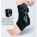 Chlffua Ankle Support Brace | Side Stabilizers & Cross Fixing Belt | Sports Injury Recovery | Sprain Relief | Arthritis Support | Foot Pain Relief | Black (M) | 1 Piece - Buy Online on GoSupps.com