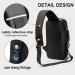Dwenles Anti-Theft Waterproof Crossbody Sling Bag with USB Charging - Black - Buy Online on GoSupps.com
