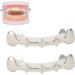 Hip Hop Teeth Bracket Brace Brass Material Multipurpose Wearable for Music Concerts Halloween for Party (Silver) - Buy Online on GoSupps.com
