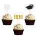 MonMon & Craft Congrats Dentist RDH Graduation Cupcake Toppers/Congrats Dentist Cupcake Decor/Congrats Grad Cupcake Toppers/Doctor Medical Science Graduation Cupcake Decorations / 24 Pcs Glitter